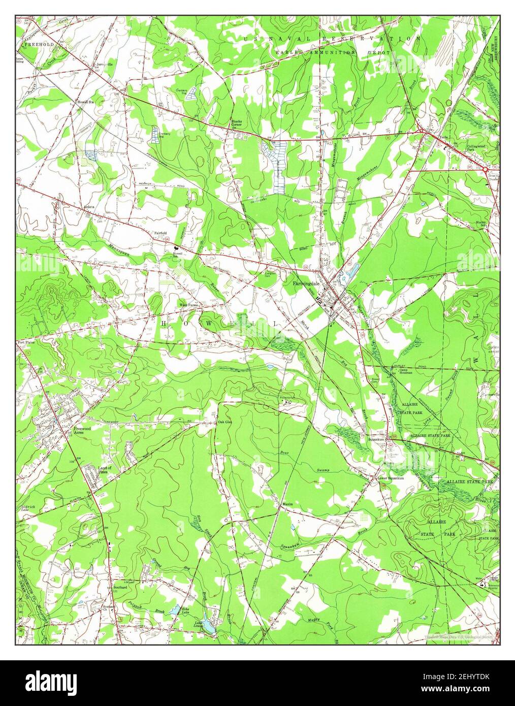 Farmingdale, New Jersey, map 1954, 1:24000, United States of America by ...