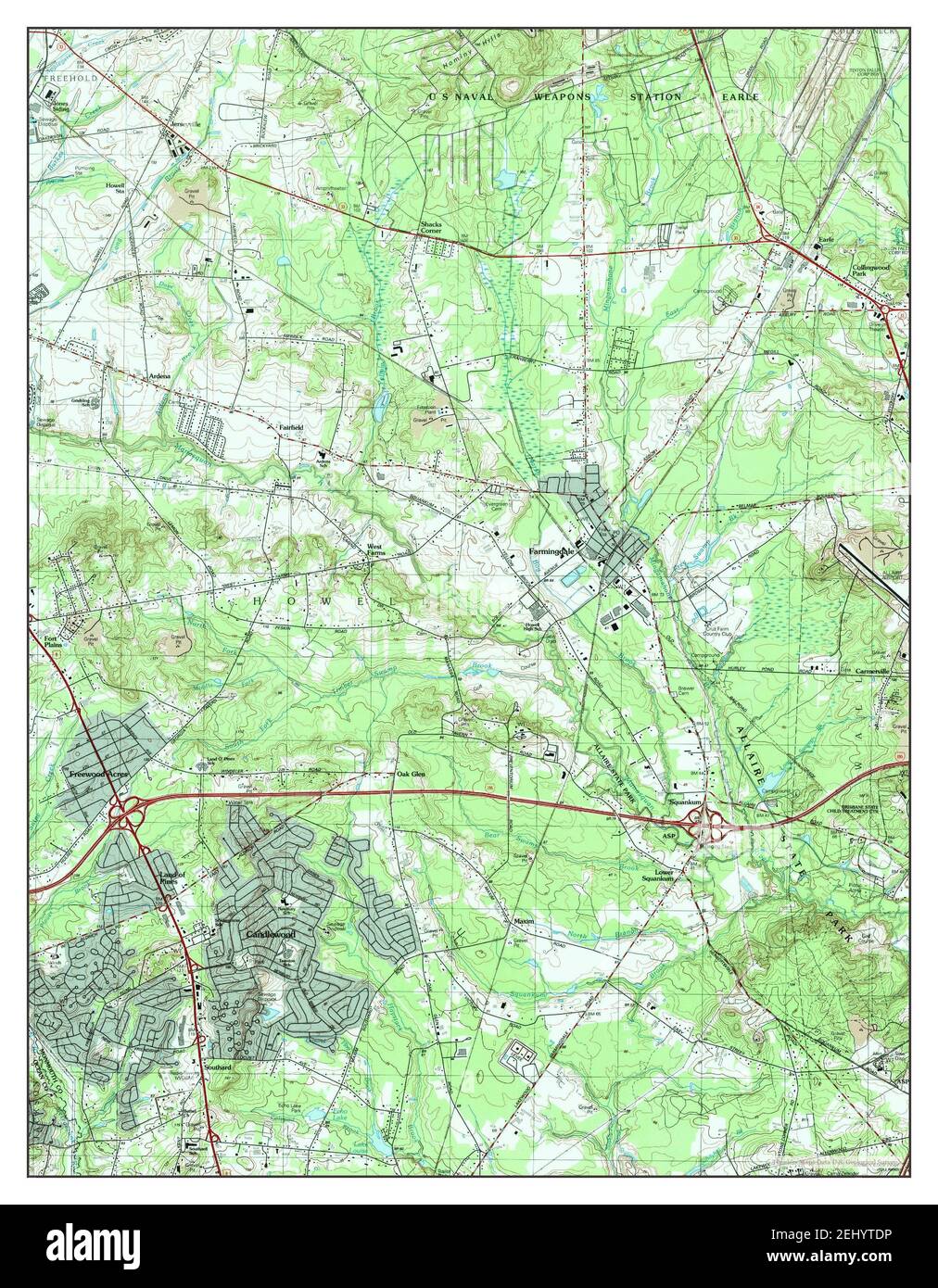 Farmingdale, New Jersey, map 1989, 124000, United States of America by Timeless Maps, data U.S