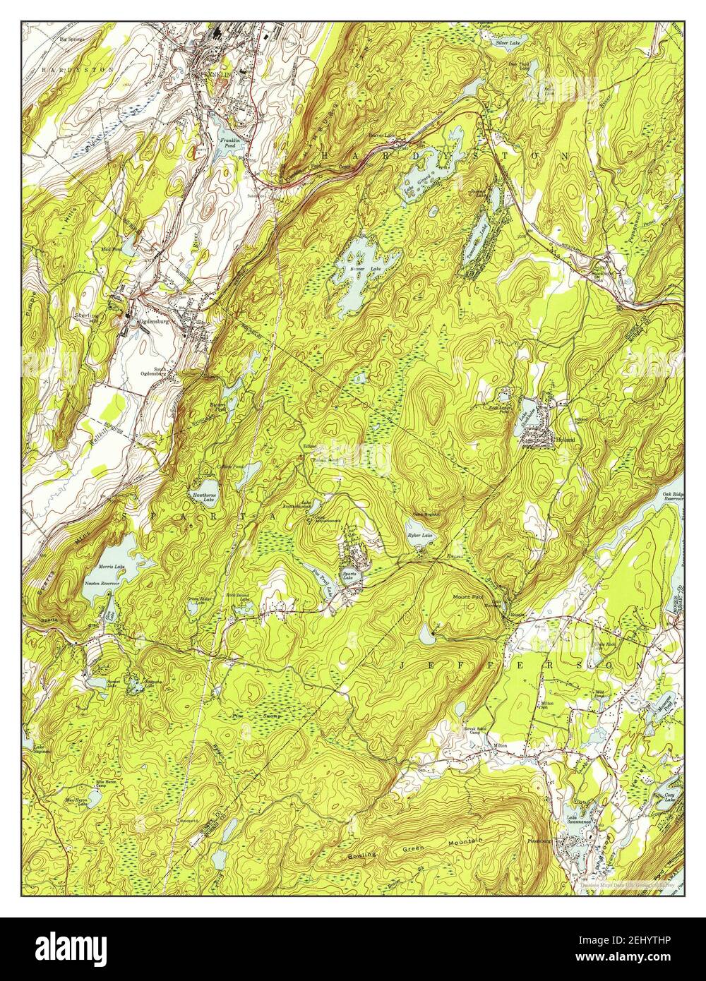 Franklin, New Jersey, map 1954, 124000, United States of America by