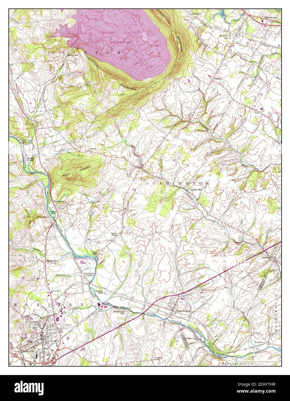 Flemington, New Jersey, map 1954, 124000, United States of America by