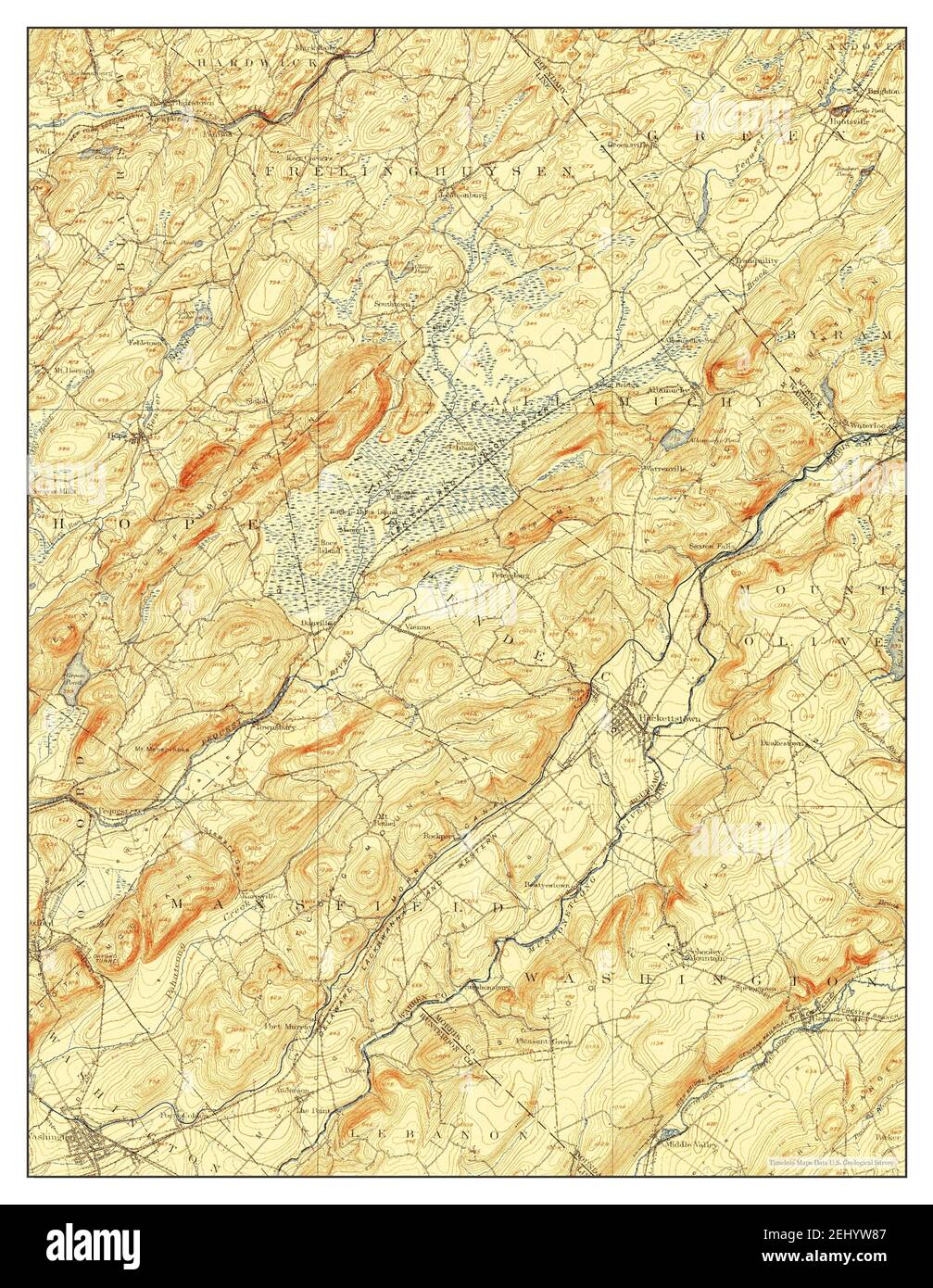 Hackettstown, New Jersey, map 1905, 162500, United States of America