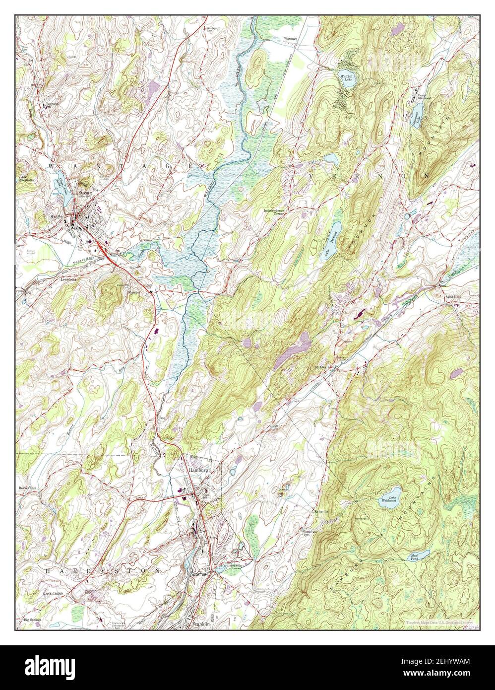 Hamburg new jersey map Cut Out Stock Images & Pictures Alamy