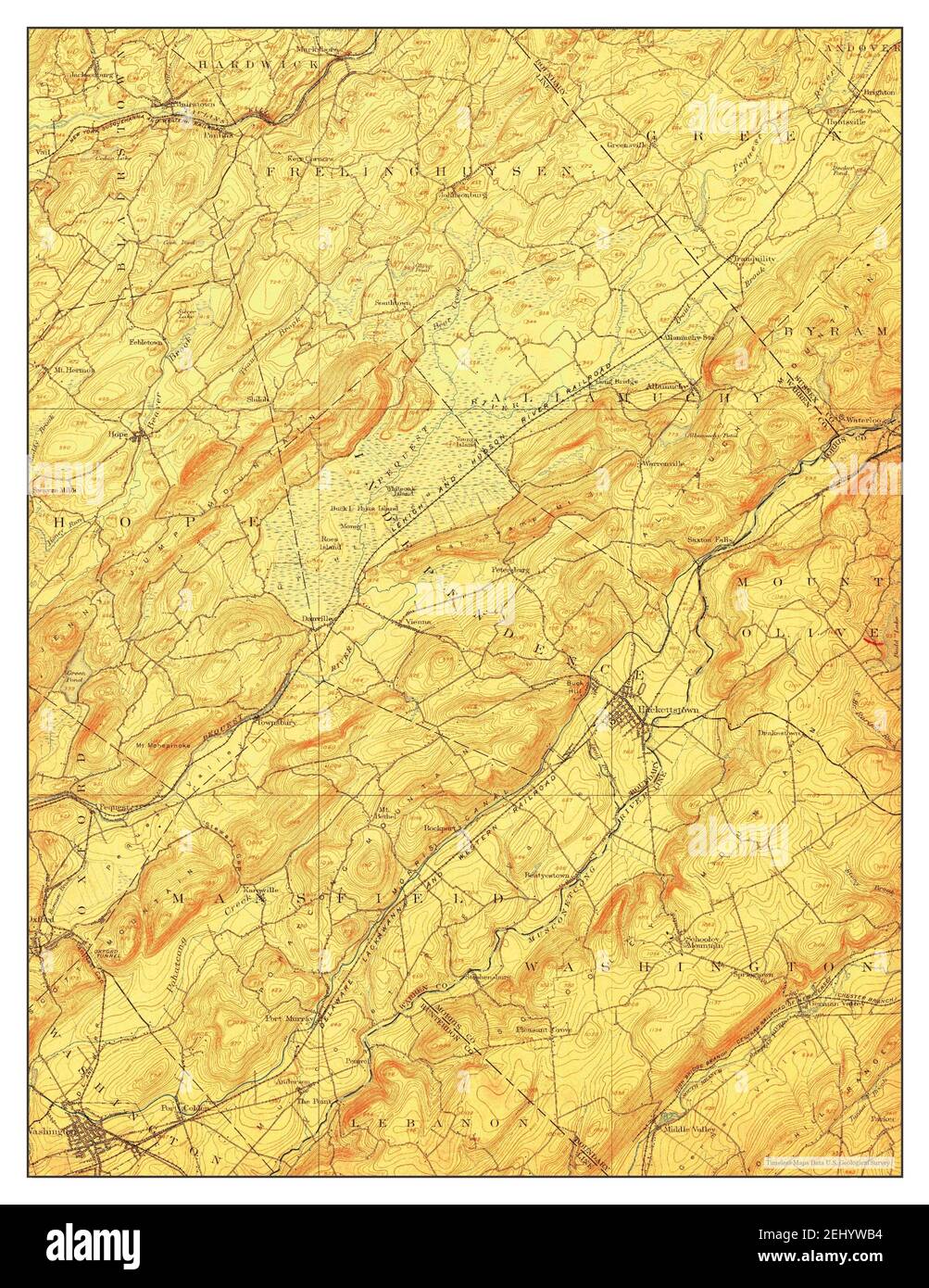 Hackettstown, New Jersey, map 1905, 162500, United States of America