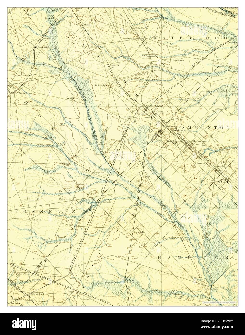 Hammonton, New Jersey, map 1898, 162500, United States of America by