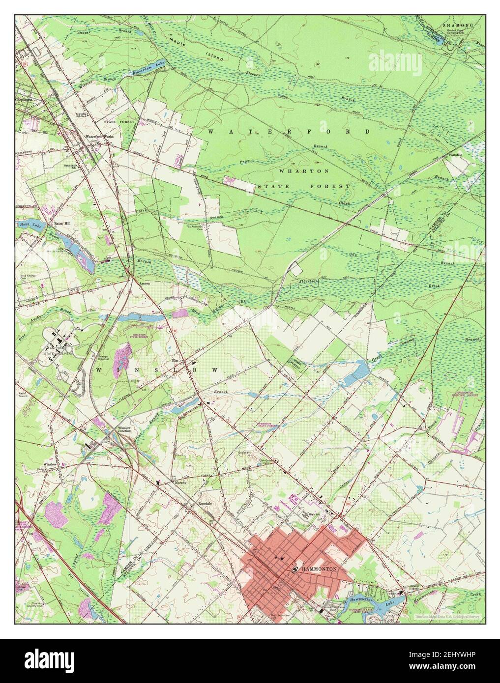 Hammonton, New Jersey, map 1966, 124000, United States of America by