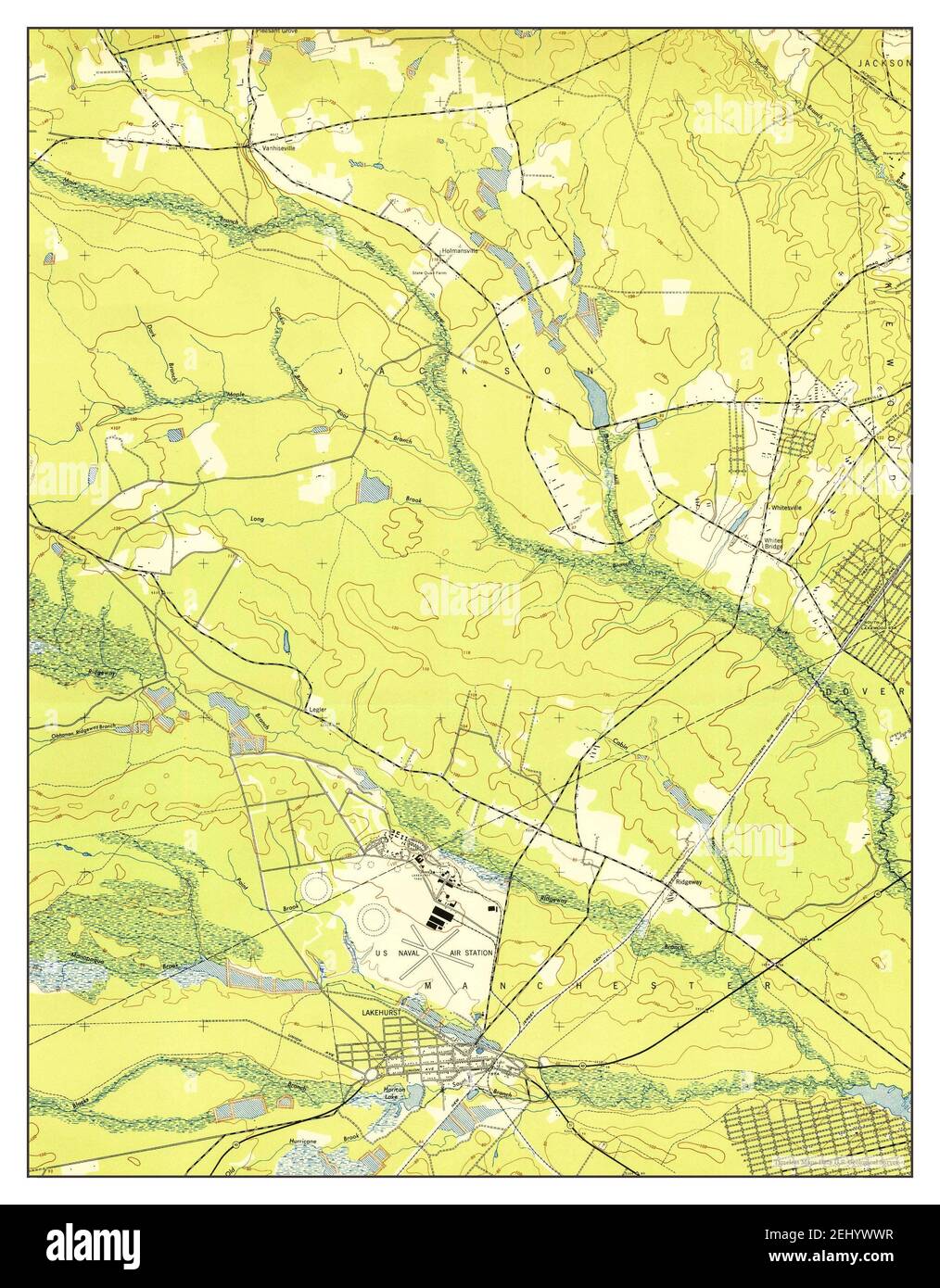 Lakehurst, New Jersey, map 1947, 124000, United States of America by
