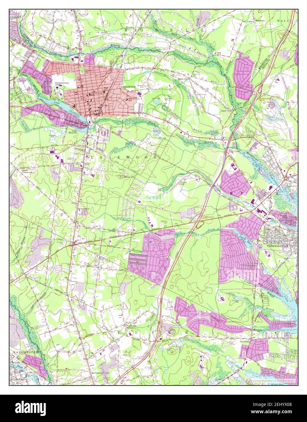 Lakewood, New Jersey, map 1954, 124000, United States of America by