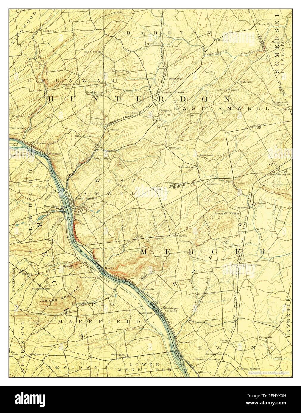 Lambertville new jersey map hires stock photography and images Alamy