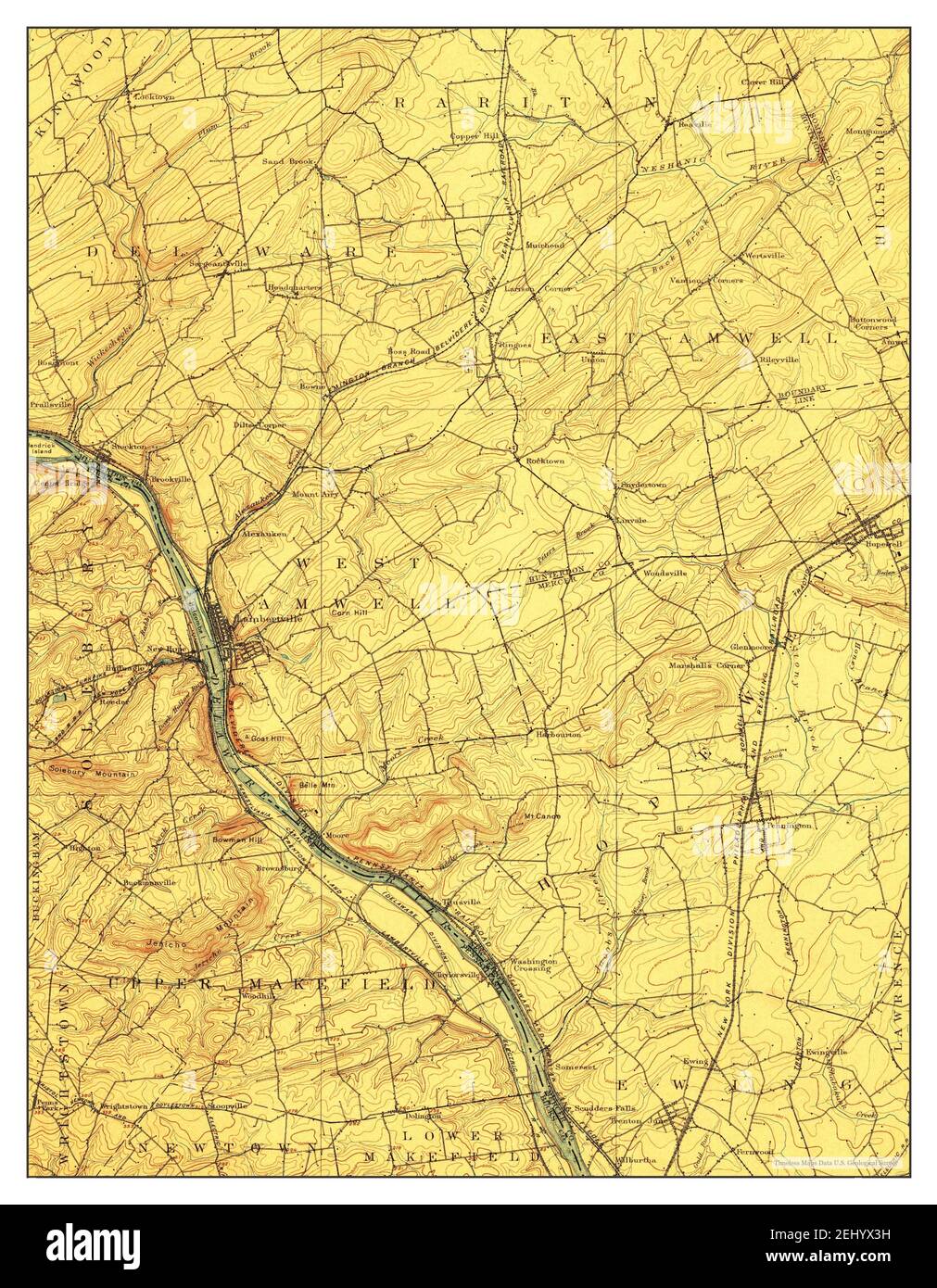 Lambertville, New Jersey, map 1906, 162500, United States of America