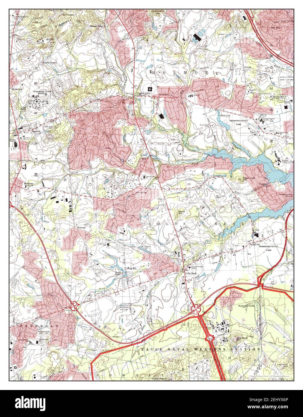 Marlboro, New Jersey, map 1995, 1:24000, United States of America by ...
