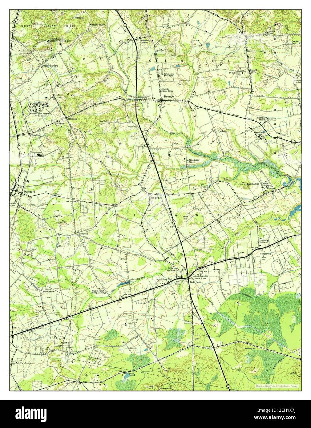 Marlboro, New Jersey, map 1947, 124000, United States of America by
