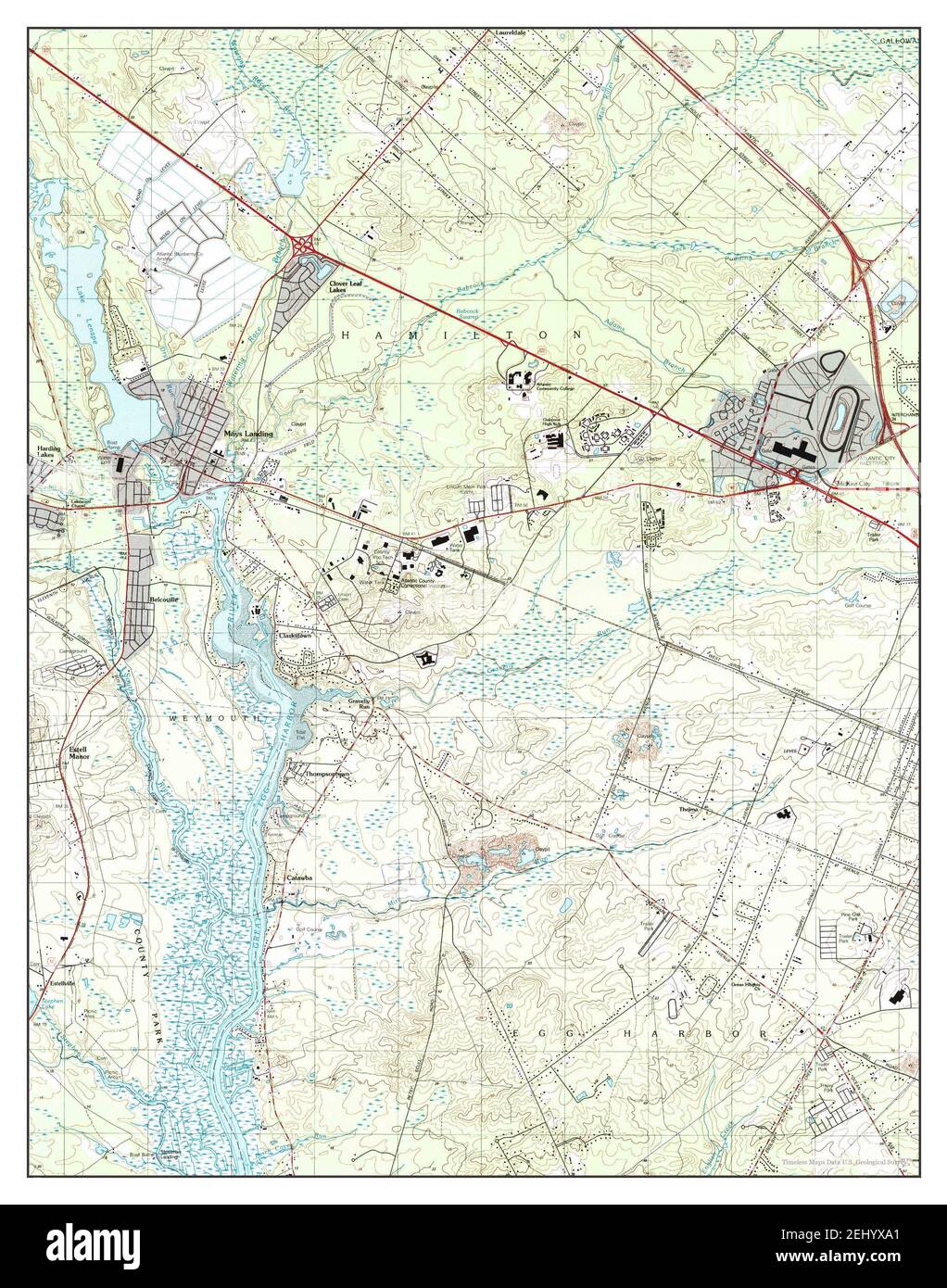 Map of mays landing hires stock photography and images Alamy