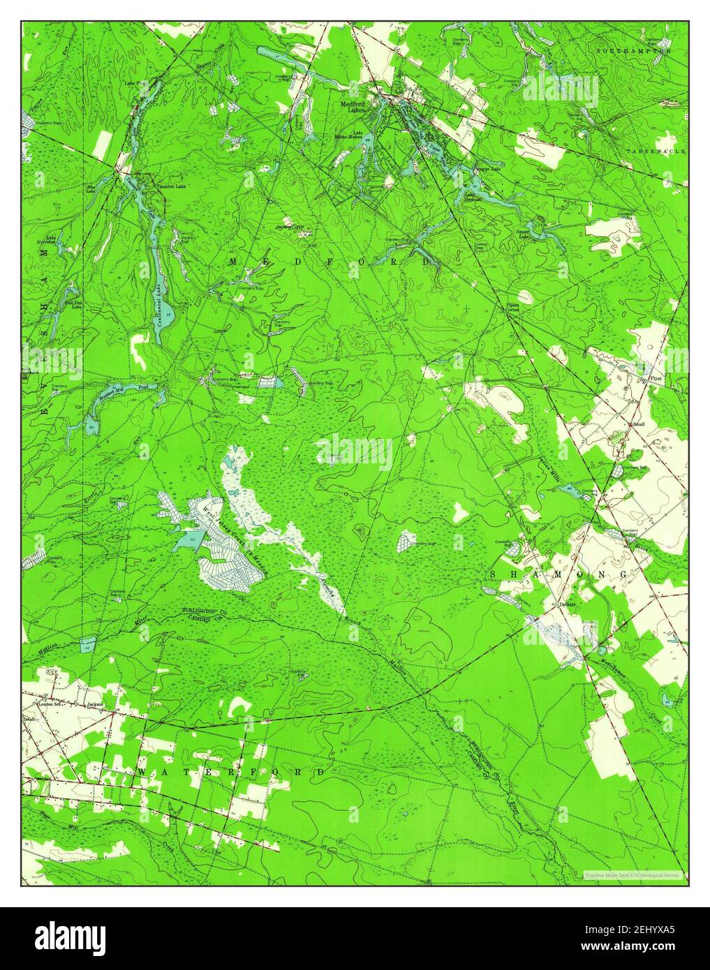 Medford Lakes, New Jersey, map 1953, 124000, United States of America