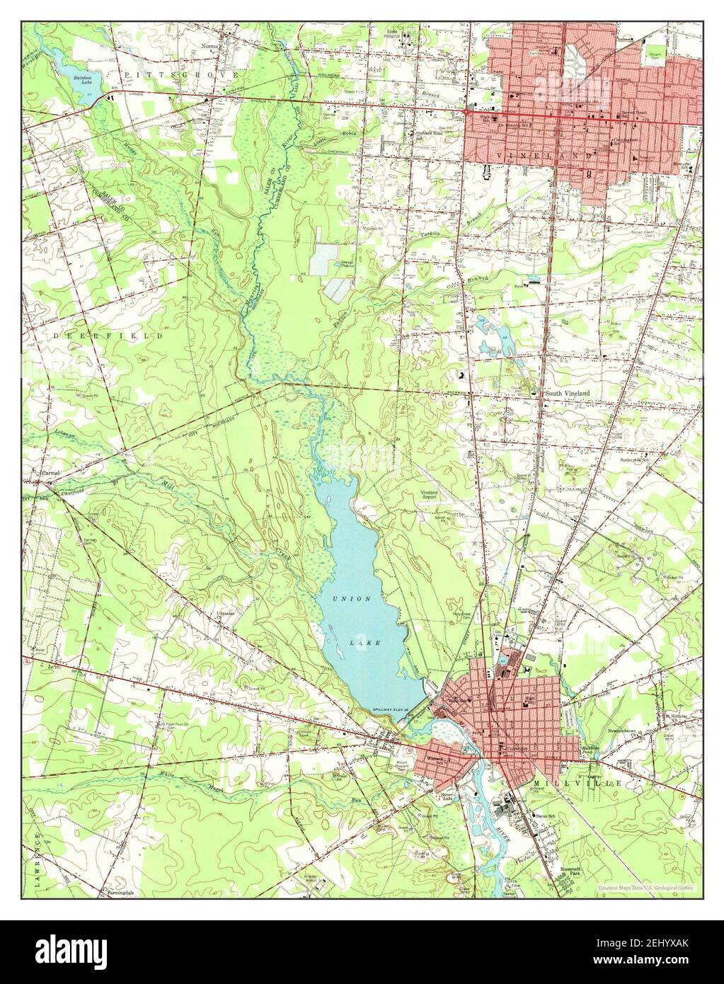 Millville, New Jersey, map 1953, 1:24000, United States of America by 