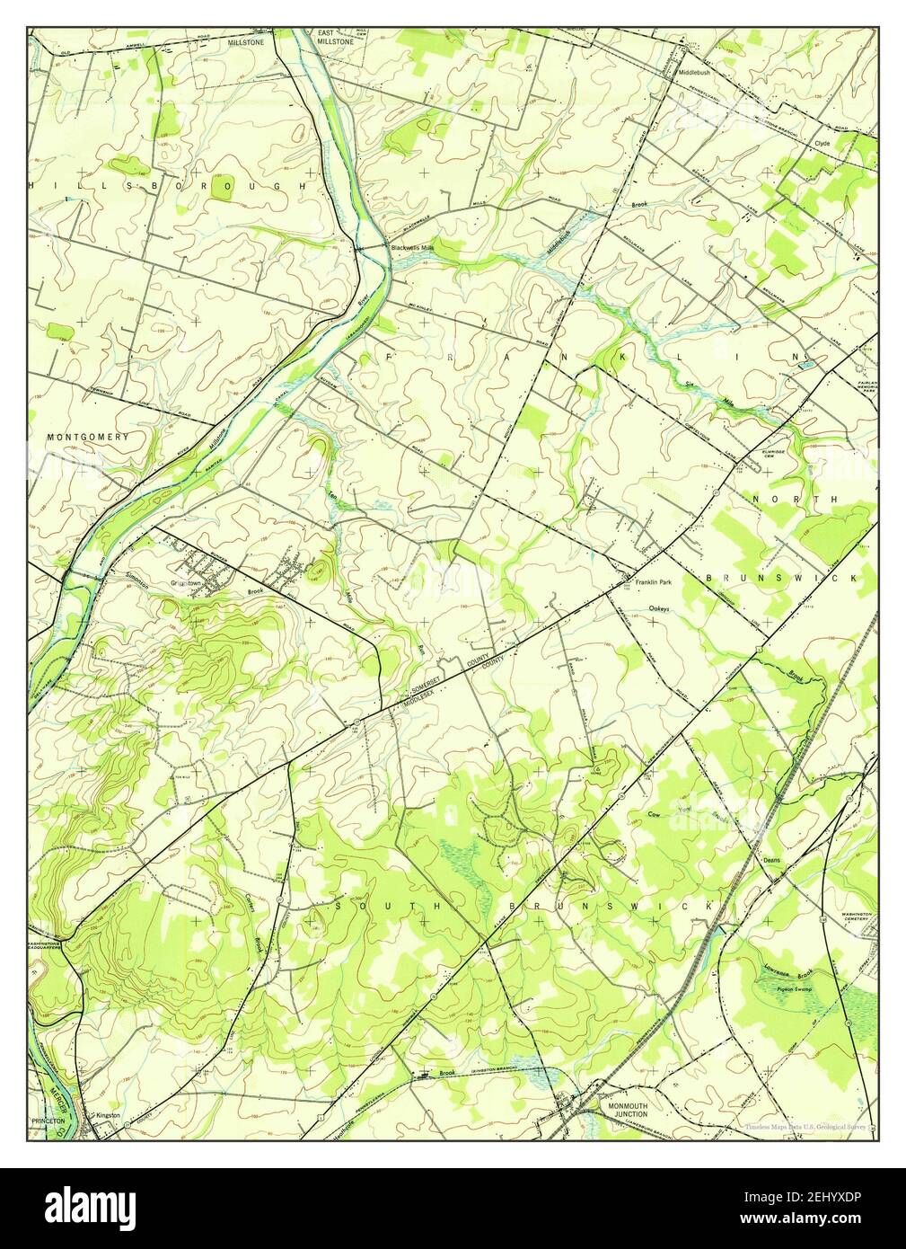 Monmouth Junction, New Jersey, map 1947, 124000, United States of