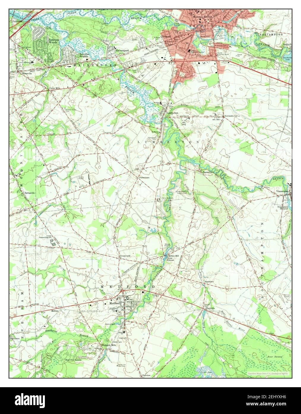 Mount Holly, New Jersey, map 1967, 124000, United States of America by Timeless Maps, data U.S