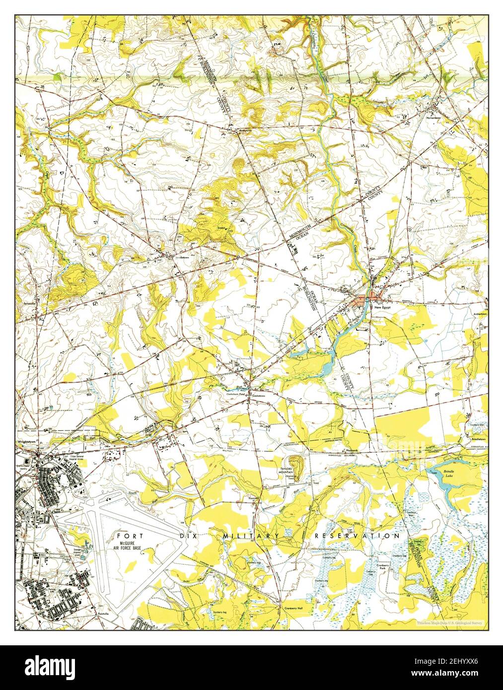 New Egypt, New Jersey, map 1948, 124000, United States of America by