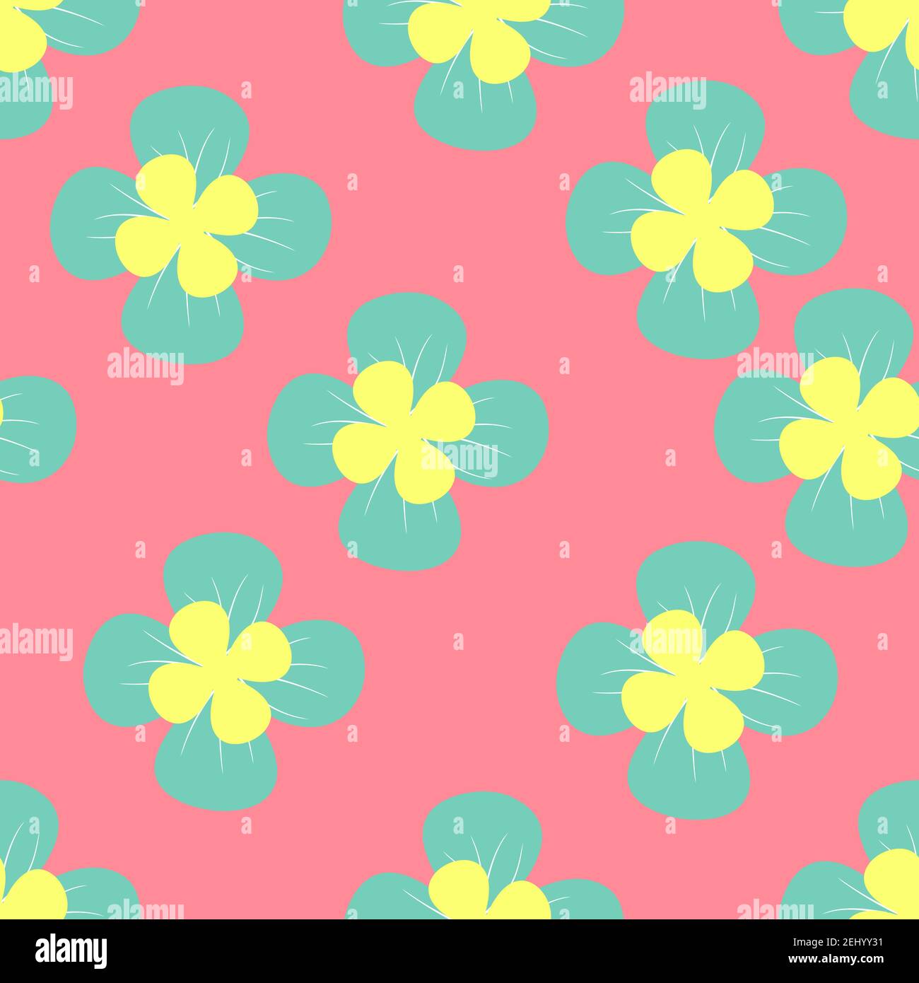 seamless Beautiful pattern floral flower and leaves pink background ...