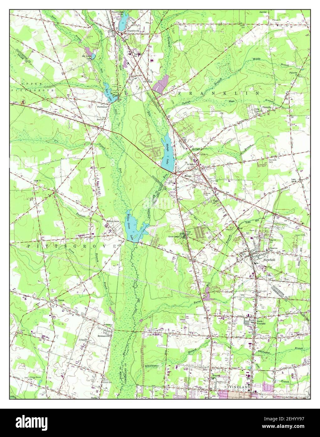 Newfield, New Jersey, map 1953, 124000, United States of America by