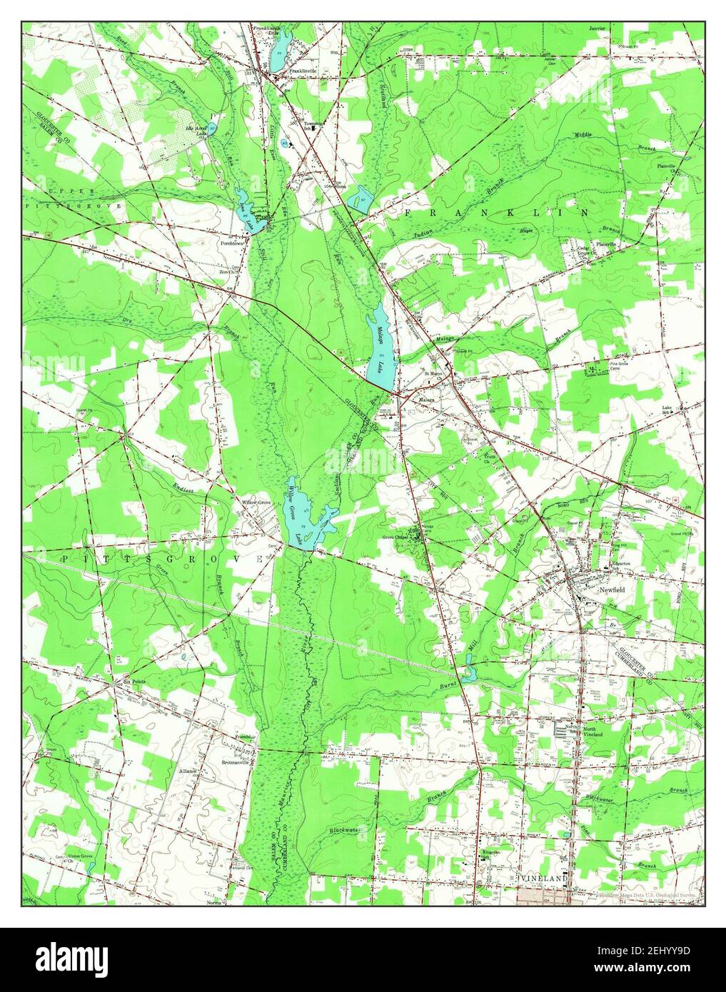Newfield, New Jersey, map 1953, 124000, United States of America by