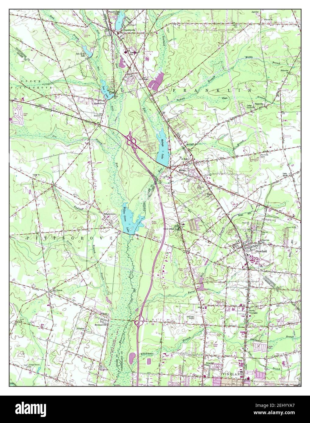 Newfield, New Jersey, map 1953, 124000, United States of America by