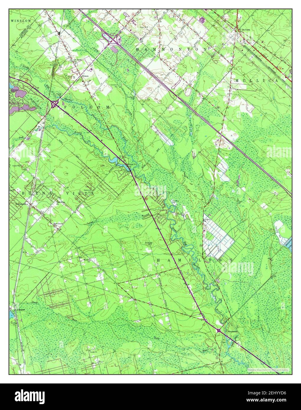 Newtonville, New Jersey, map 1953, 124000, United States of America by