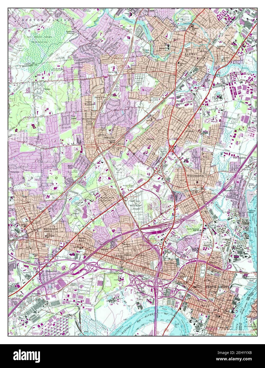 Perth amboy new jersey map Cut Out Stock Images & Pictures Alamy