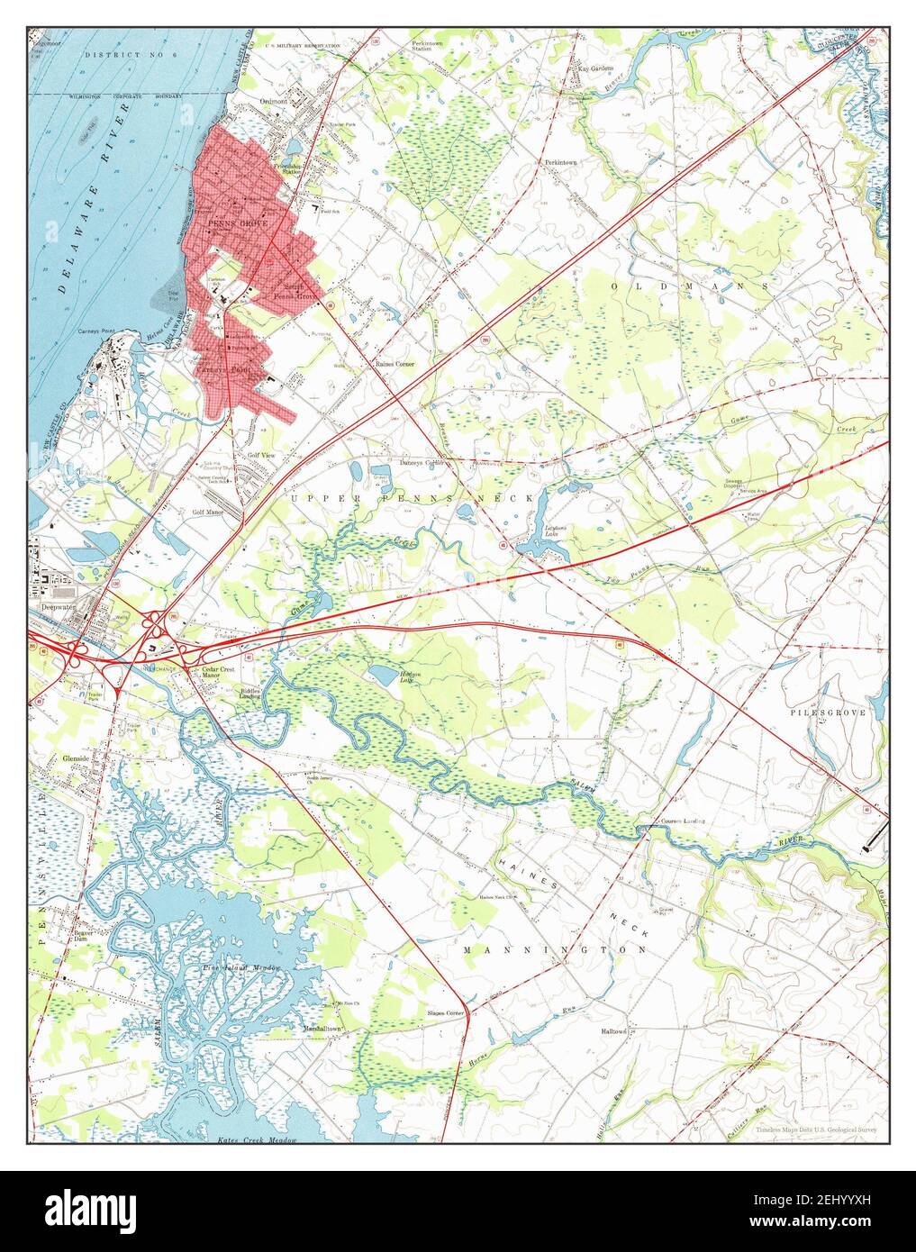 Map of penns grove new jersey Cut Out Stock Images & Pictures Alamy