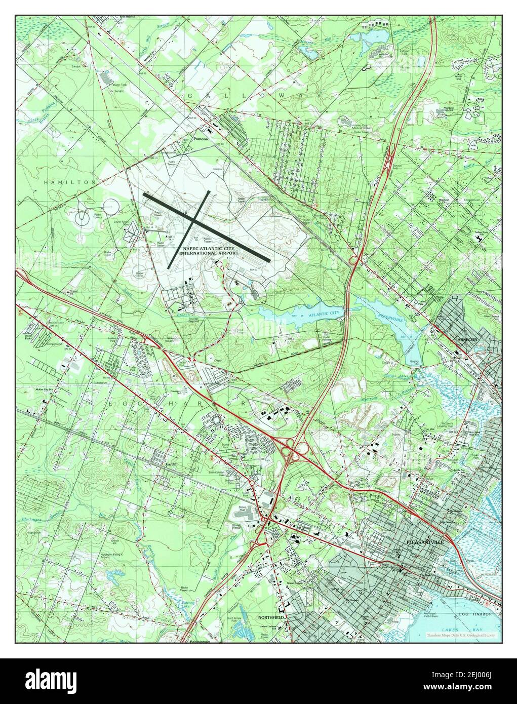 Pleasantville, New Jersey, map 1989, 124000, United States of America