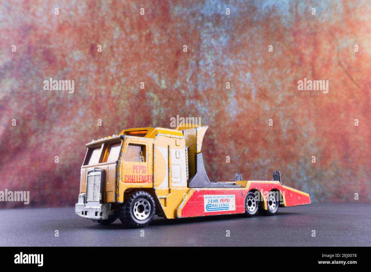 Matchbox toy Kenworth racing transporter from 1983 Stock Photo Alamy
