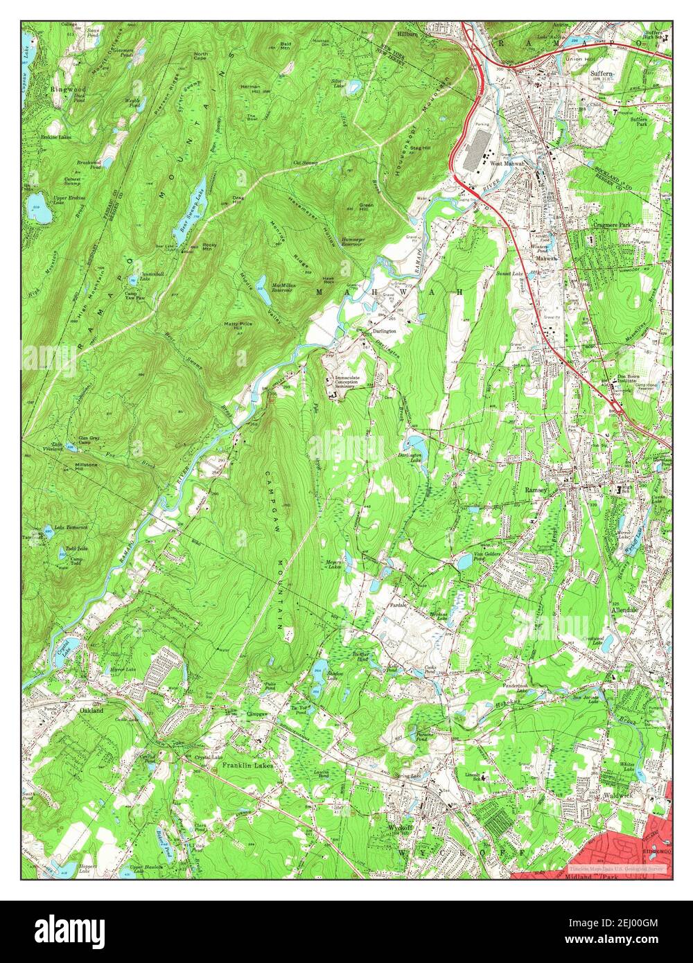 Map of ramsey new jersey hires stock photography and images Alamy