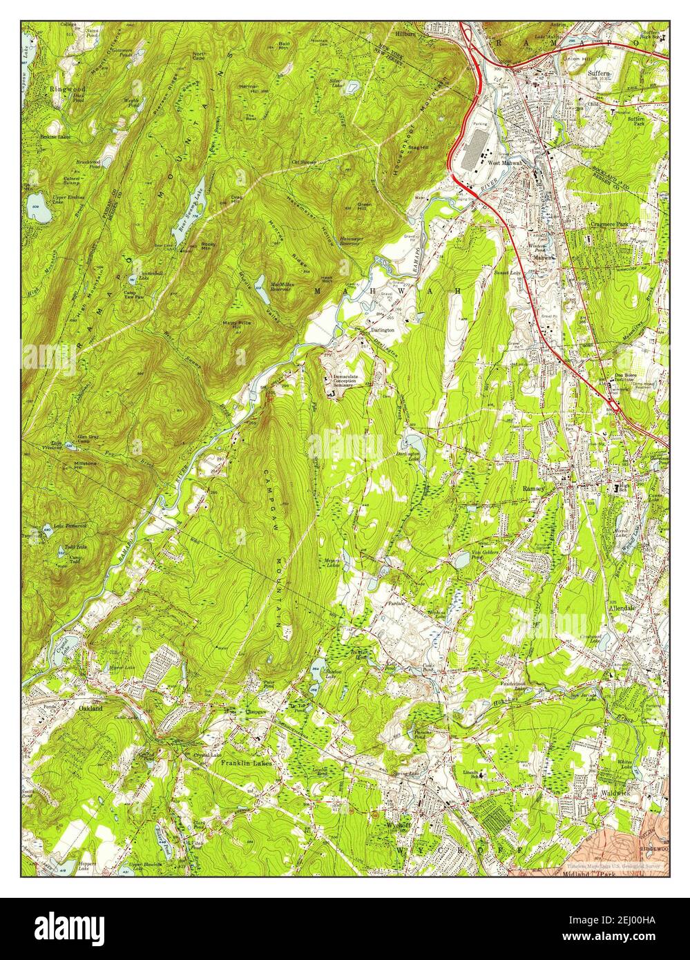 Map of ramsey new jersey hires stock photography and images Alamy