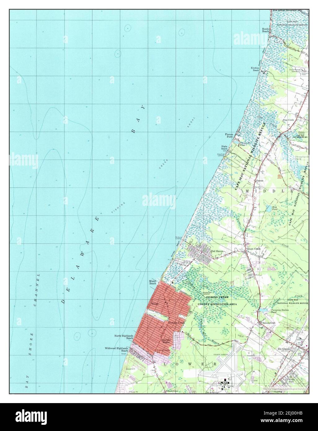 Rio Grande, New Jersey, map 1994, 124000, United States of America by