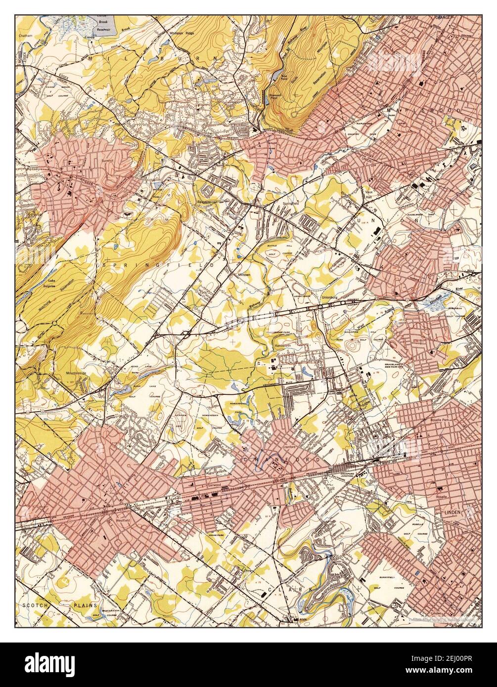 Roselle, New Jersey, map 1947, 124000, United States of America by