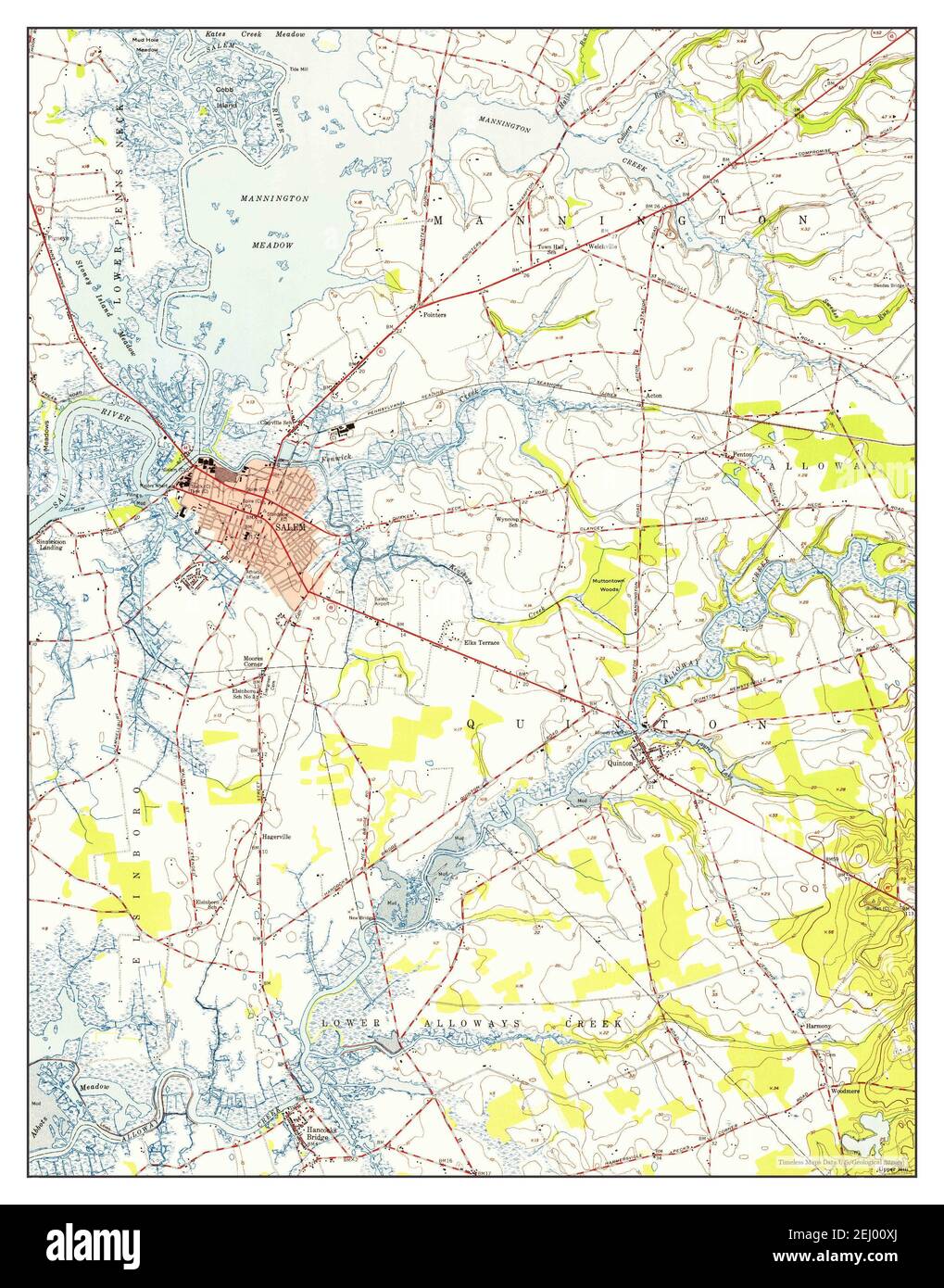 Salem, New Jersey, map 1948, 124000, United States of America by Timeless Maps, data U.S