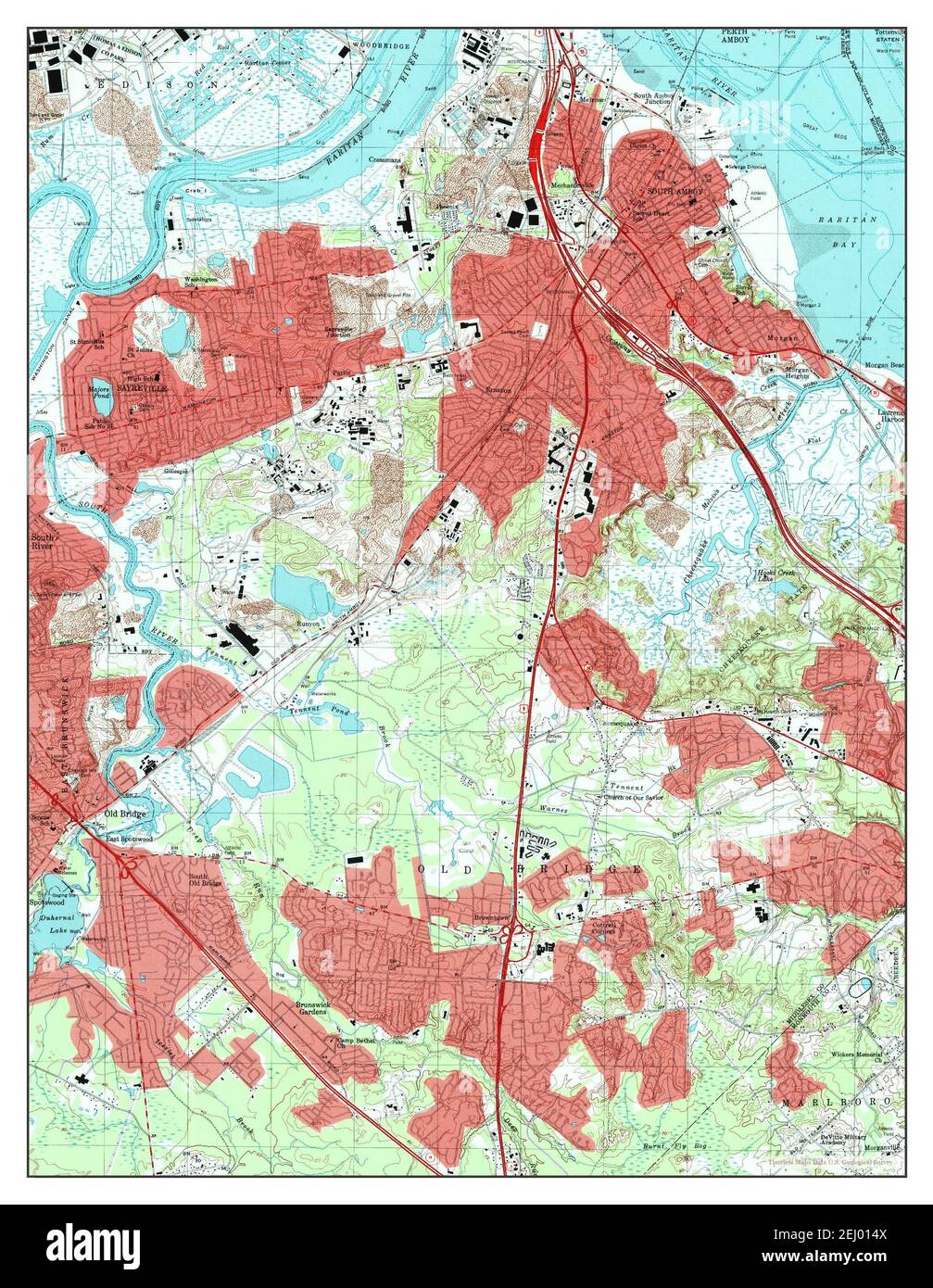 South Amboy, New Jersey, map 1995, 124000, United States of America by