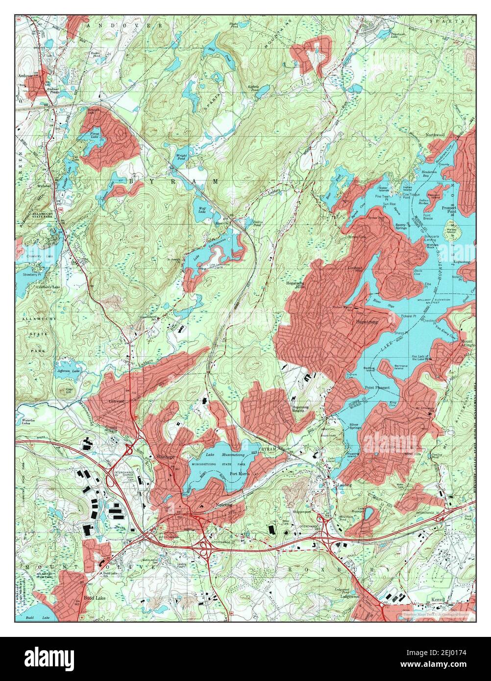 Stanhope, New Jersey, map 1995, 124000, United States of America by