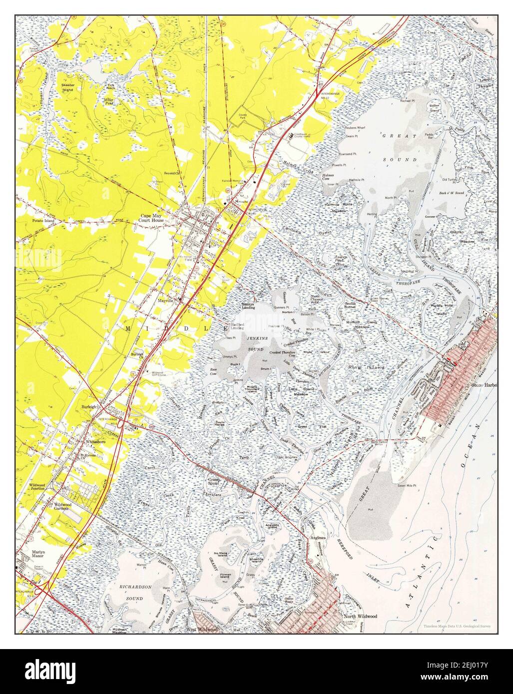 Stone Harbor, New Jersey, map 1955, 124000, United States of America