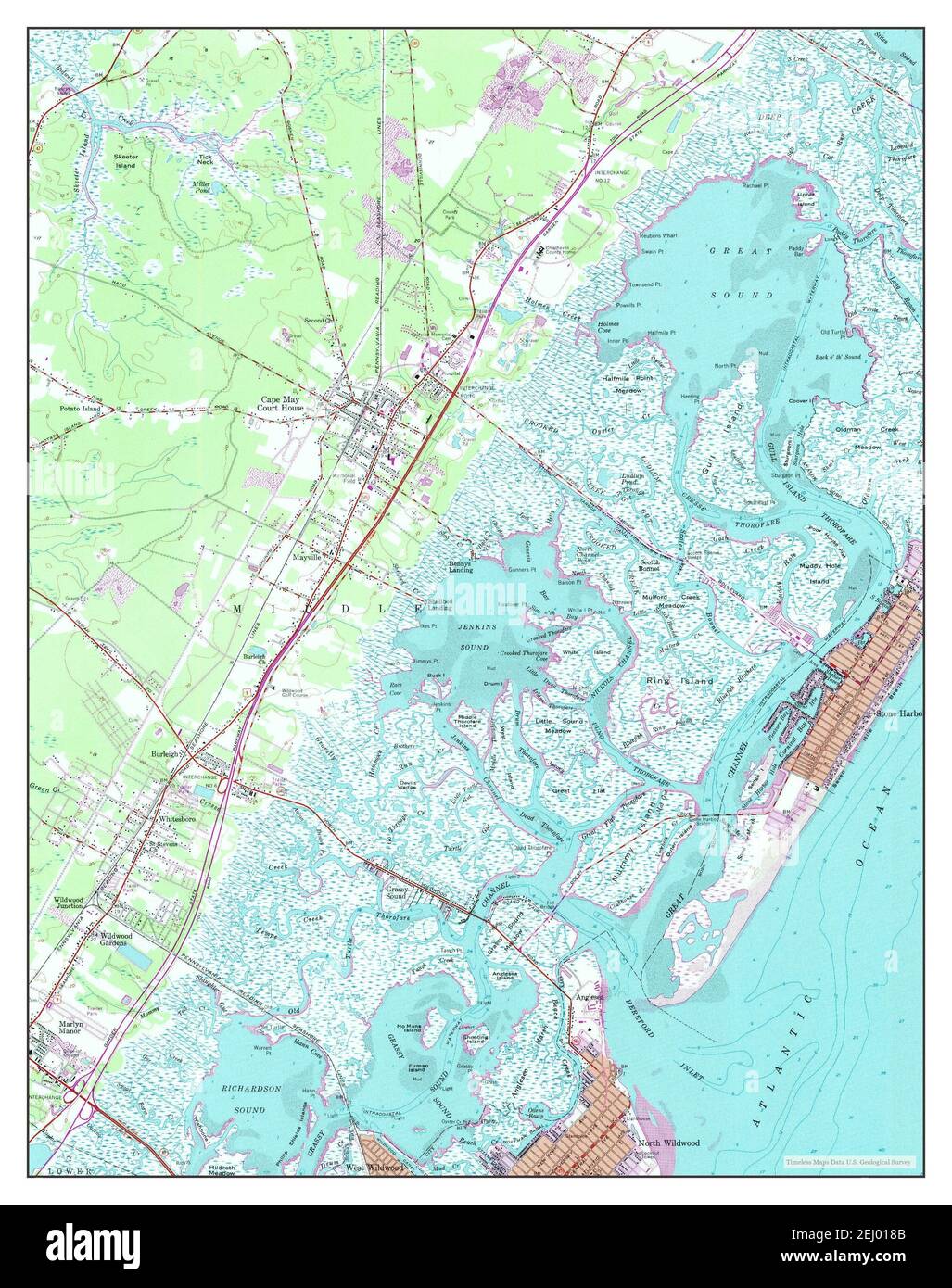 Stone harbor map hires stock photography and images Alamy