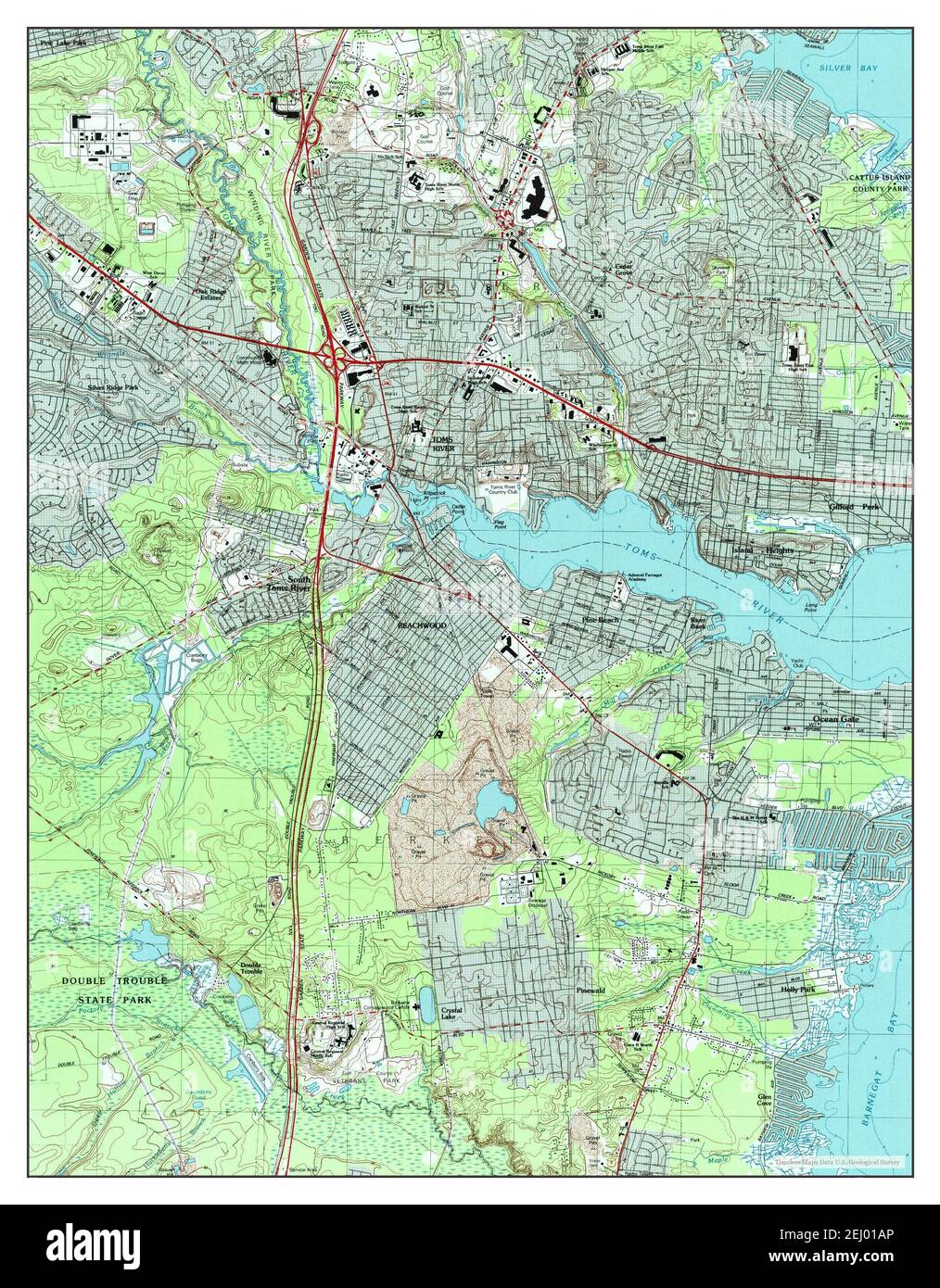 Map of toms river Cut Out Stock Images & Pictures Alamy