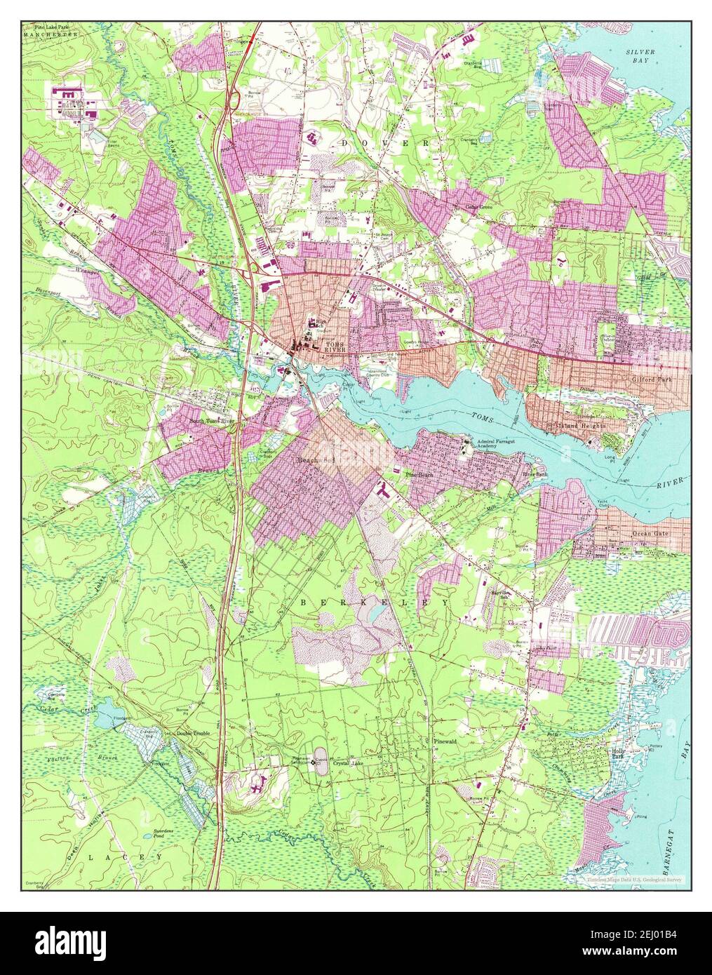 Map of toms river hires stock photography and images Alamy