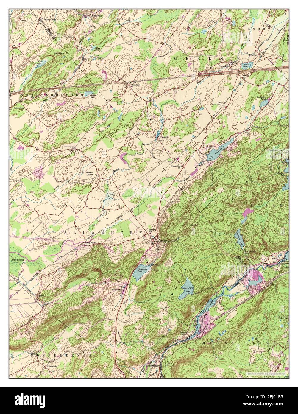 Tranquility, New Jersey, map 1954, 124000, United States of America by