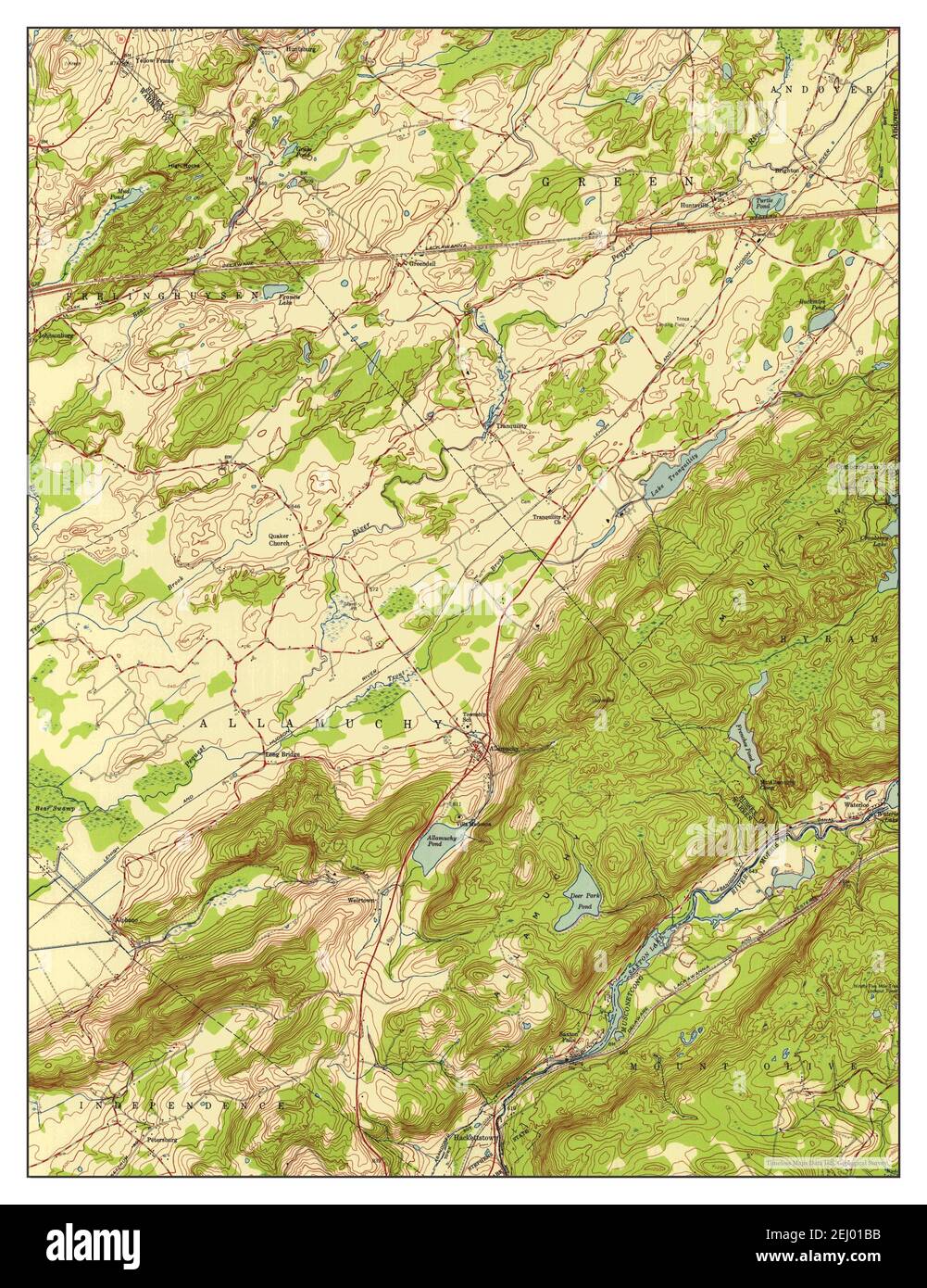 Tranquility, New Jersey, map 1954, 124000, United States of America by