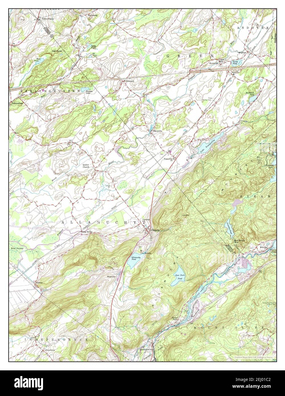 Tranquility, New Jersey, map 1954, 124000, United States of America by