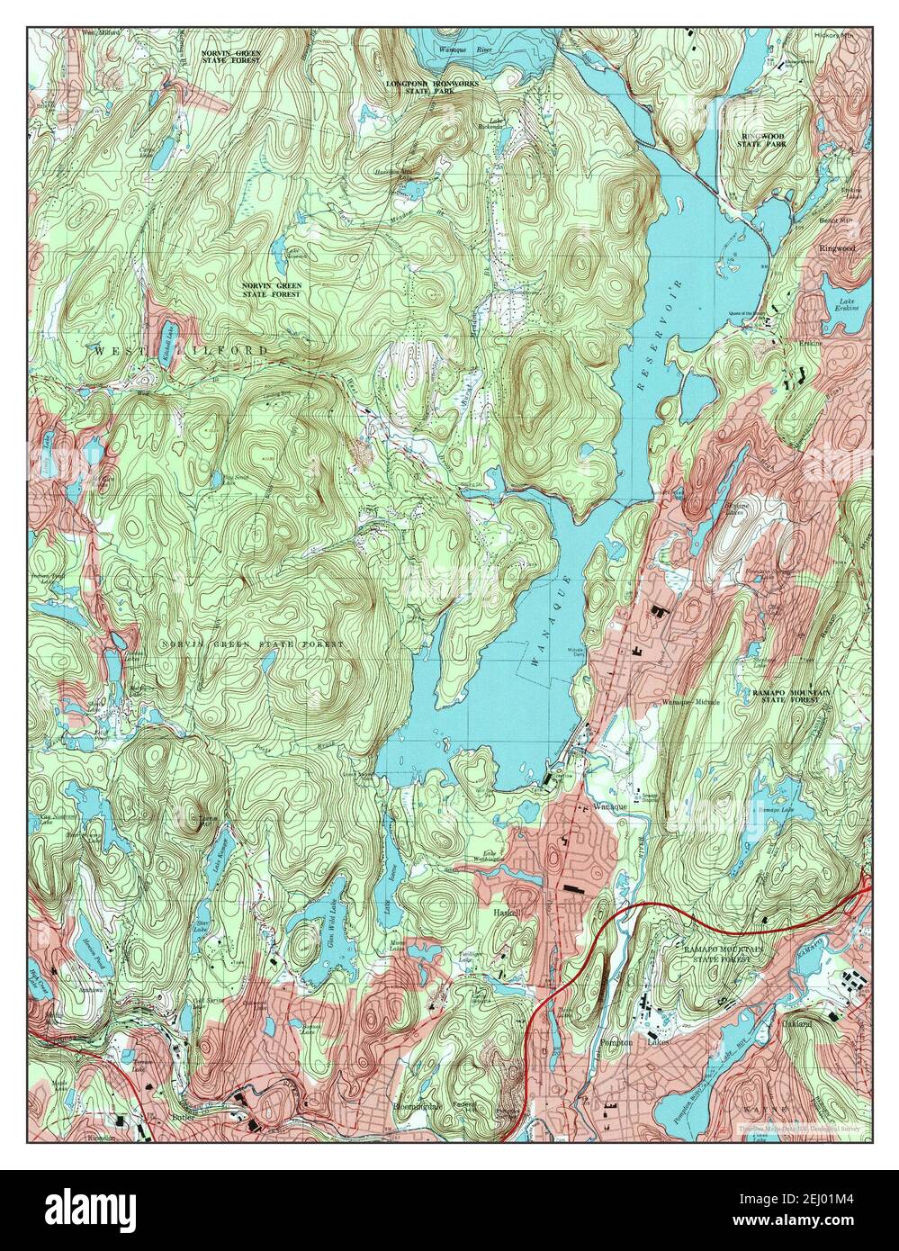 Wanaque, New Jersey, map 1995, 124000, United States of America by