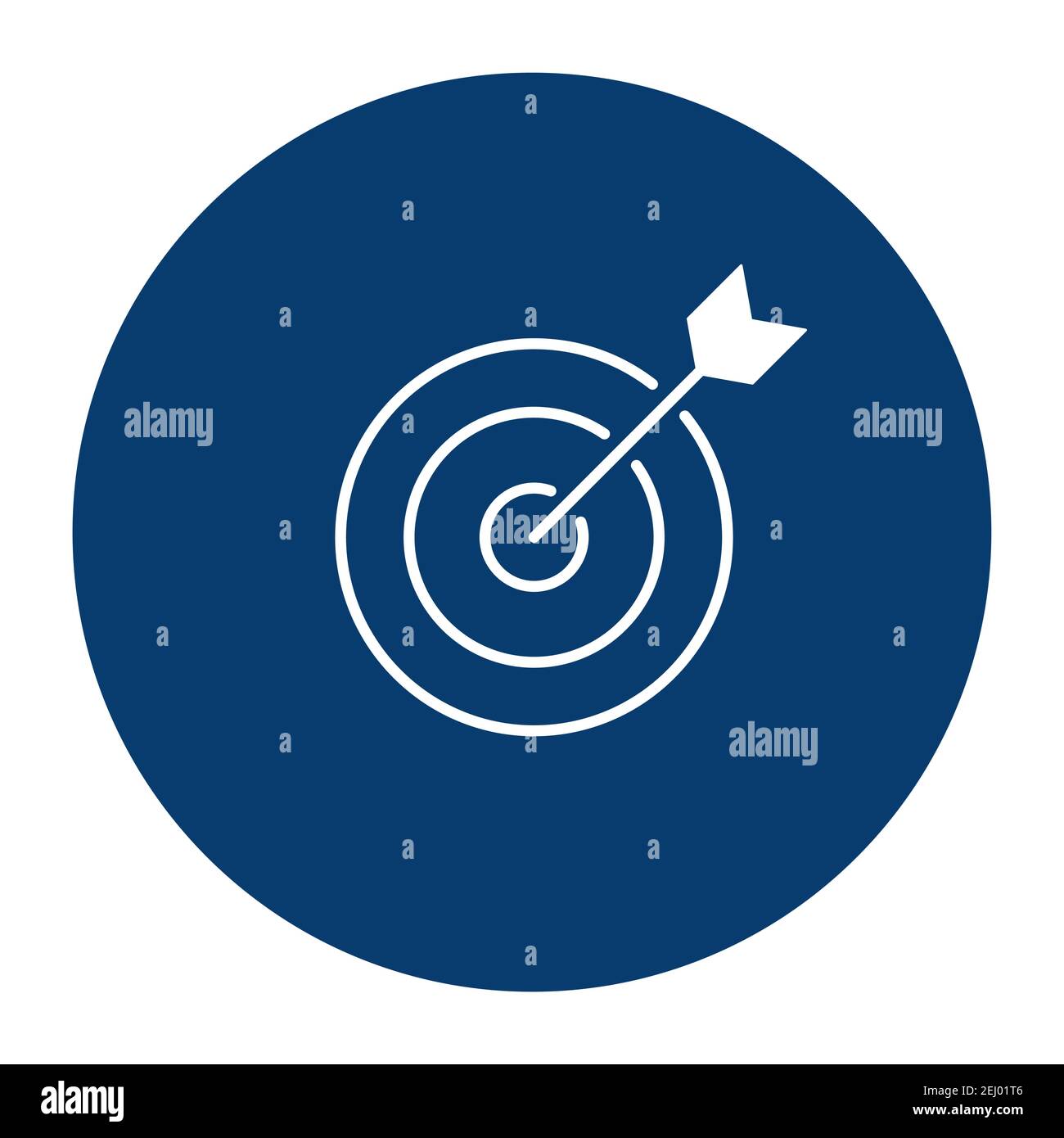 Simple Line Icon sign - goal in business. Target with an arrow in the ...