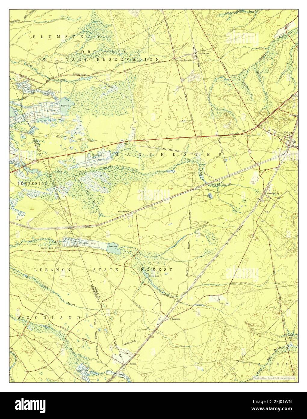 Whiting, New Jersey, map 1951, 124000, United States of America by Timeless Maps, data U.S
