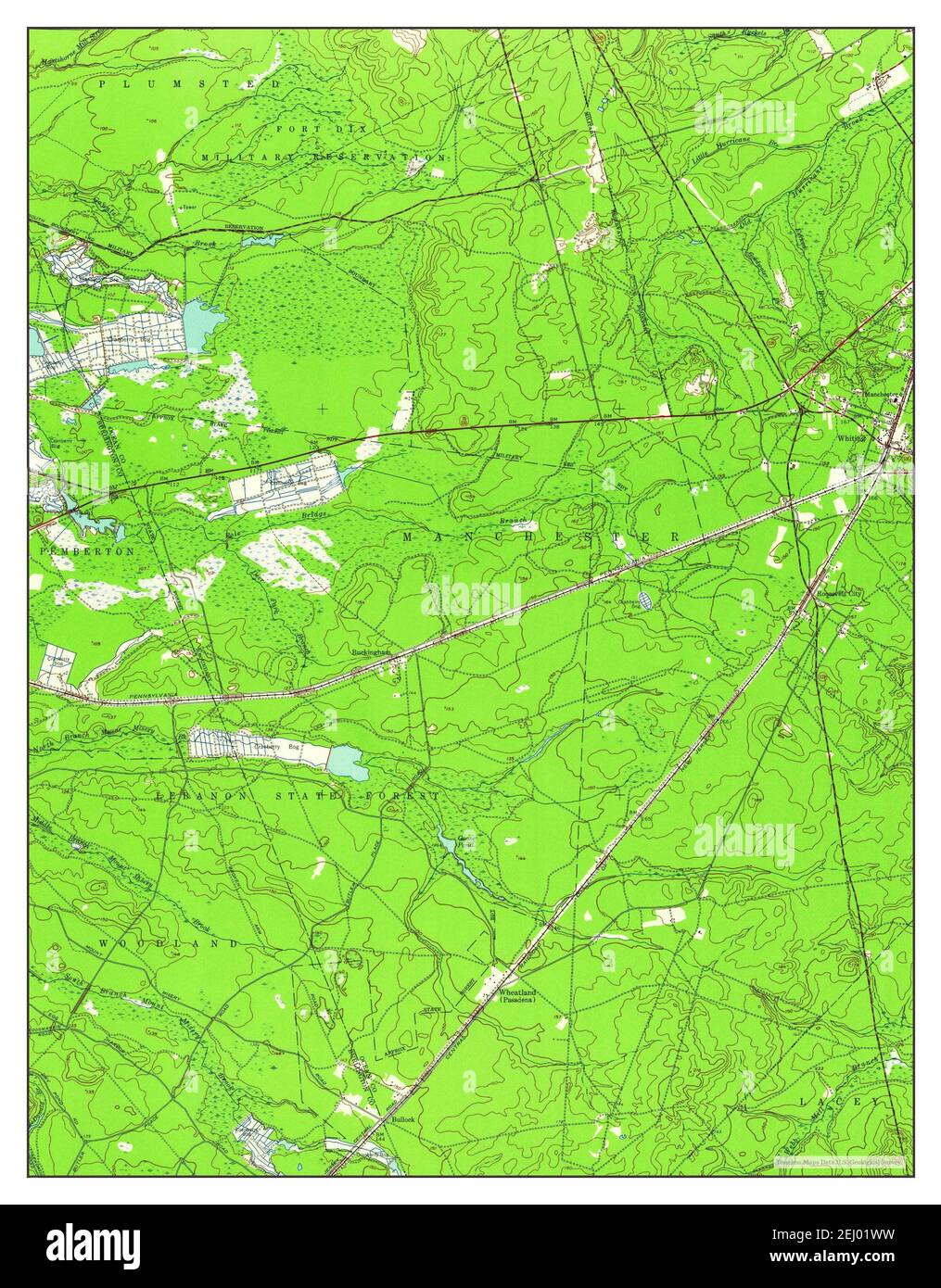 Whiting, New Jersey, map 1957, 124000, United States of America by Timeless Maps, data U.S