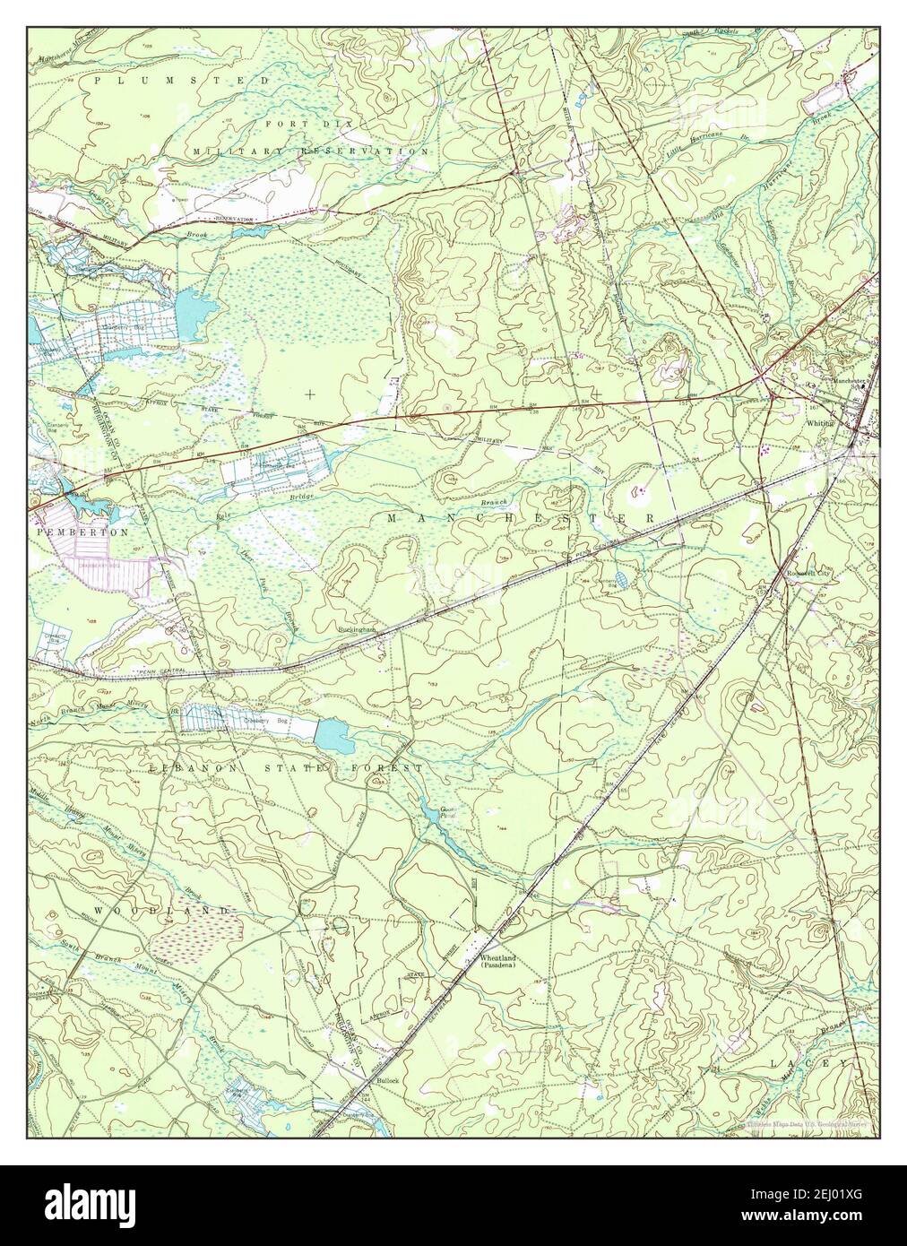 Whiting, New Jersey, map 1957, 124000, United States of America by Timeless Maps, data U.S