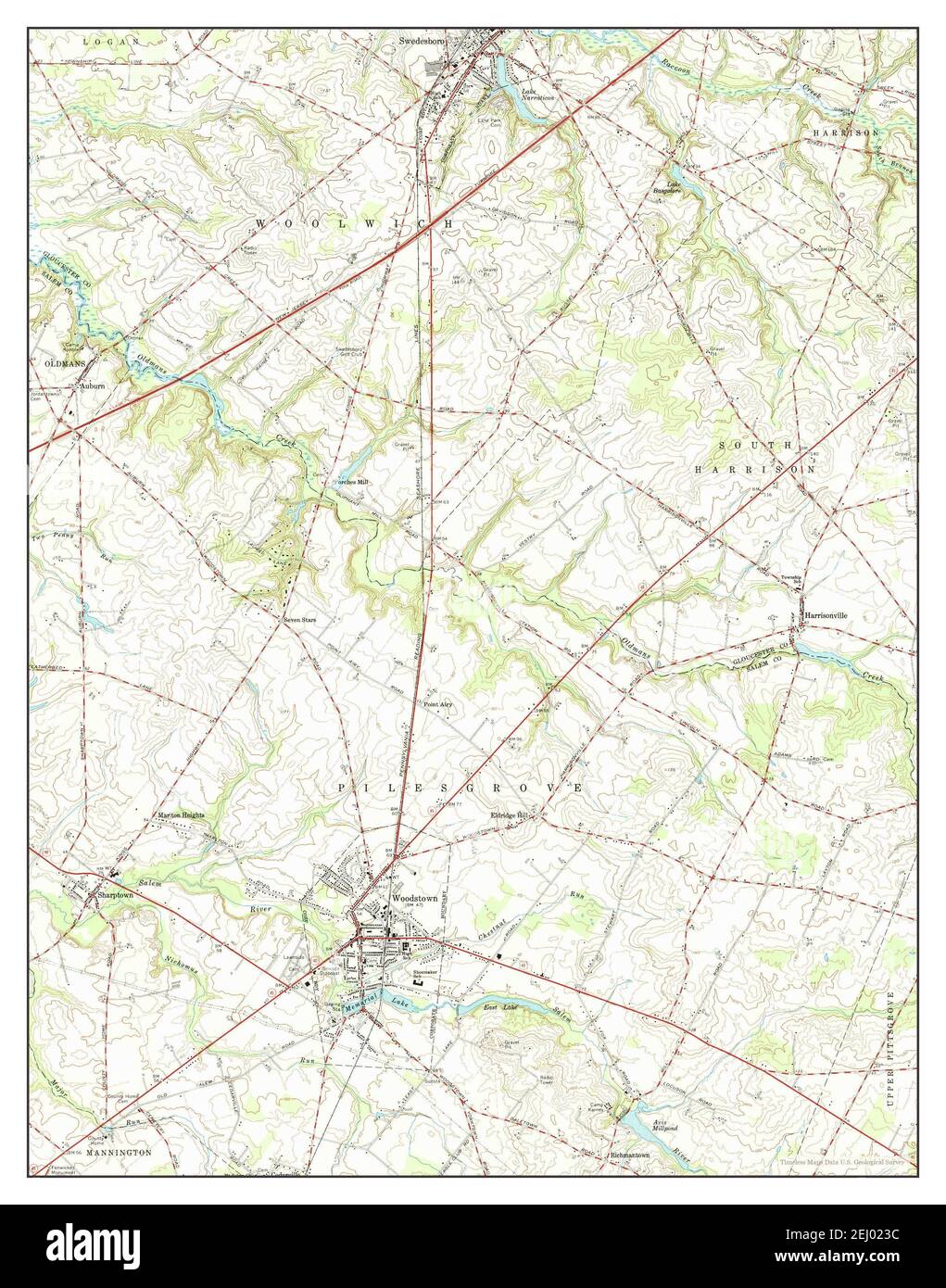 Woodstown new jersey map hires stock photography and images Alamy